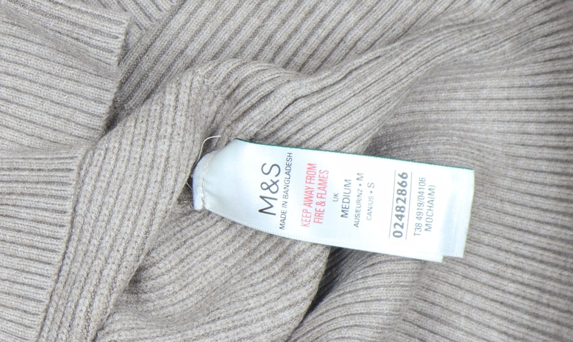 Womens UK Size M Marks and Spencer Beige Pullover Jumper