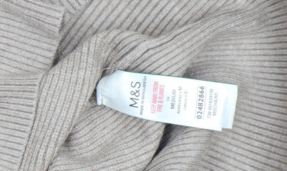 Womens UK Size M Marks and Spencer Beige Pullover Jumper