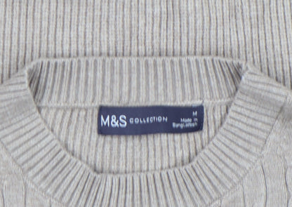 Womens UK Size M Marks and Spencer Beige Pullover Jumper