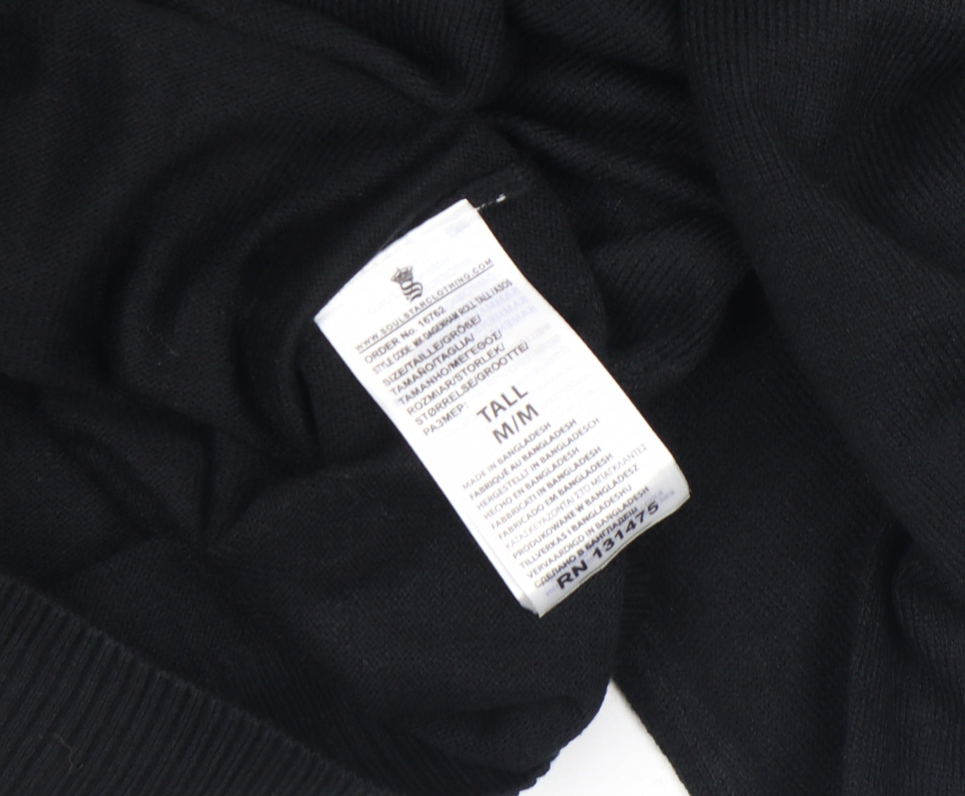Womens UK Size M Soulstar Black Pullover Jumper