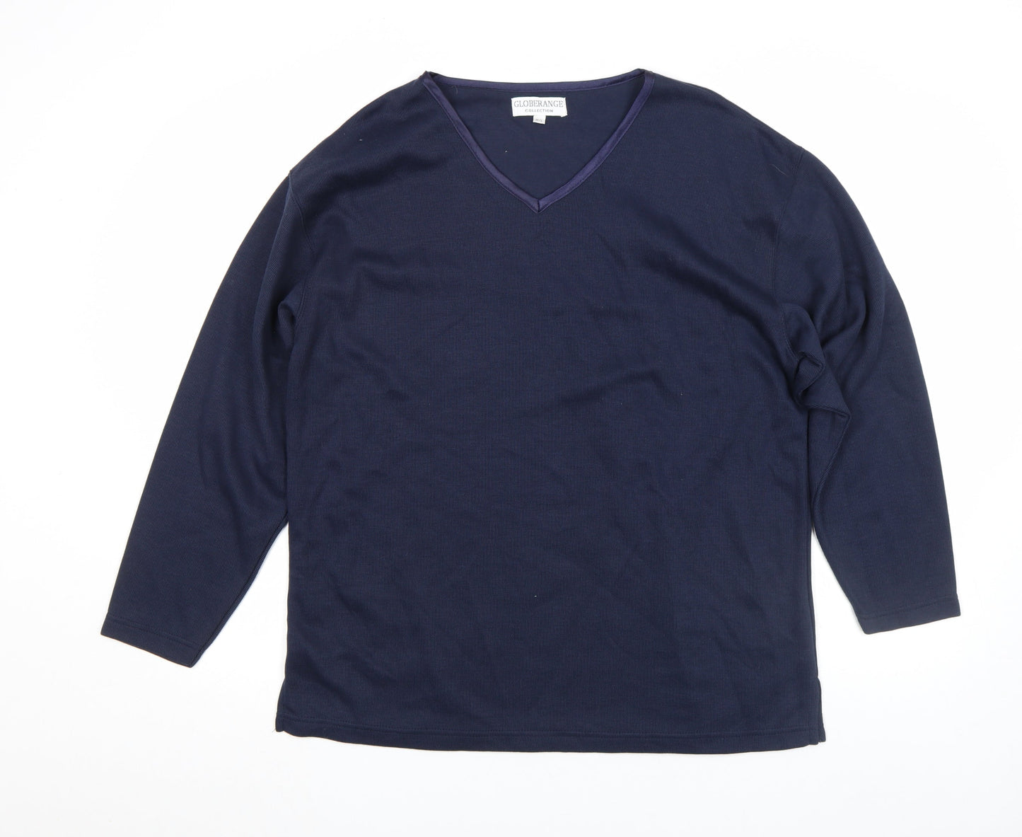 Womens UK Size M Globerange Collection Blue Basic T-Shirt