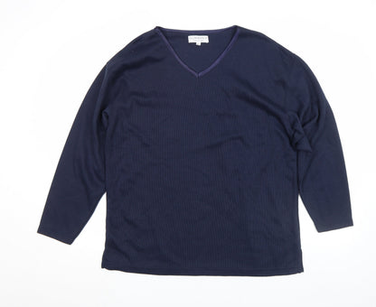 Womens UK Size M Globerange Collection Blue Basic T-Shirt