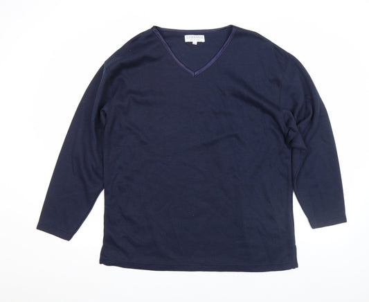 Womens UK Size M Globerange Collection Blue Basic T-Shirt