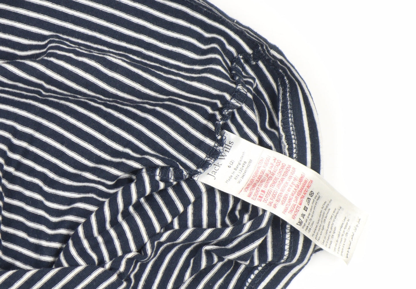 Womens UK Size 6 Jack Wills Blue Cropped T-Shirt