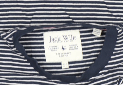 Womens UK Size 6 Jack Wills Blue Cropped T-Shirt
