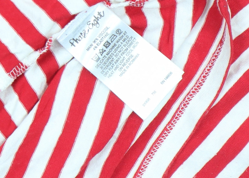 Womens UK Size 18 Phase Eight Red Basic T-Shirt