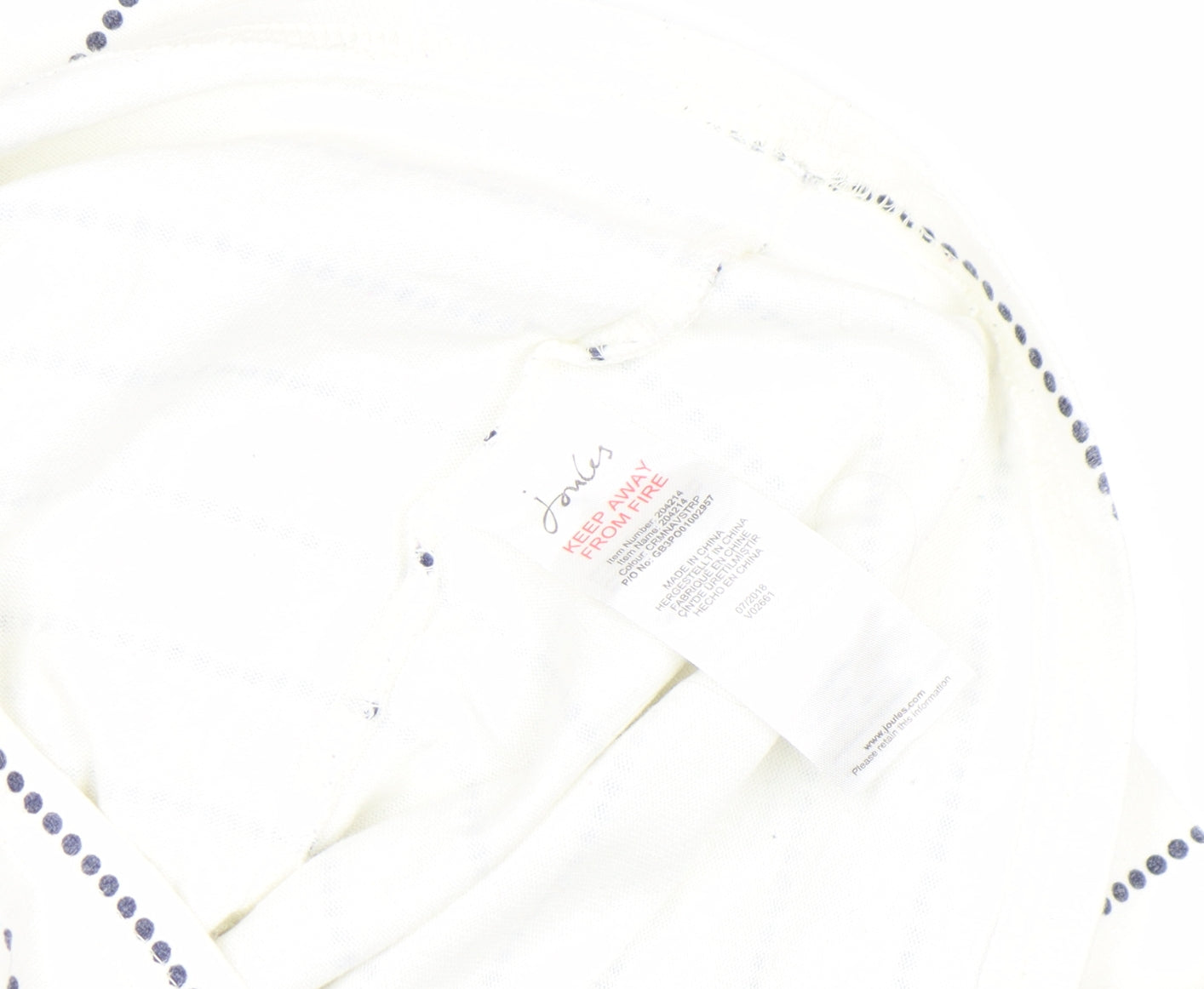 Womens UK Size 8 Joules White Basic T-Shirt