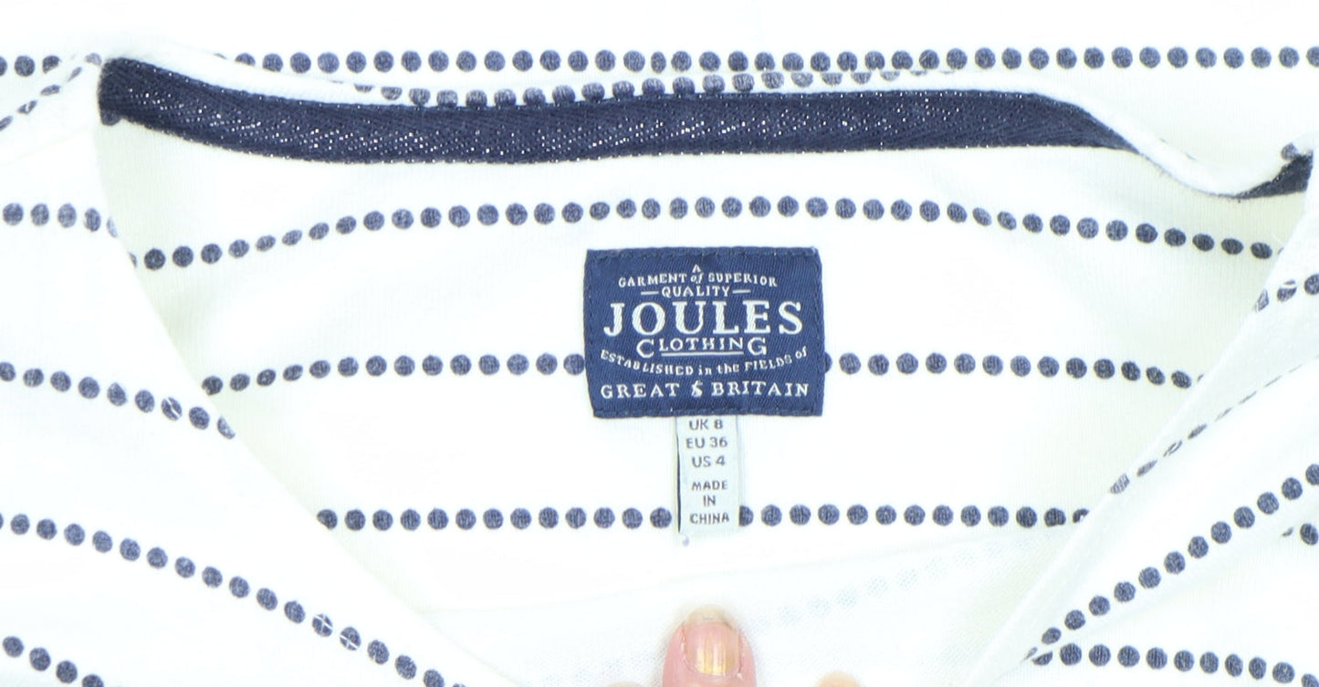 Womens UK Size 8 Joules White Basic T-Shirt