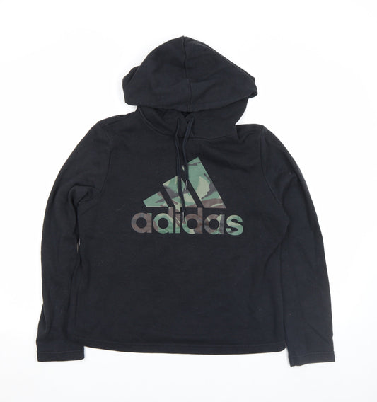 Womens UK Size M adidas Black Pullover Hoodie
