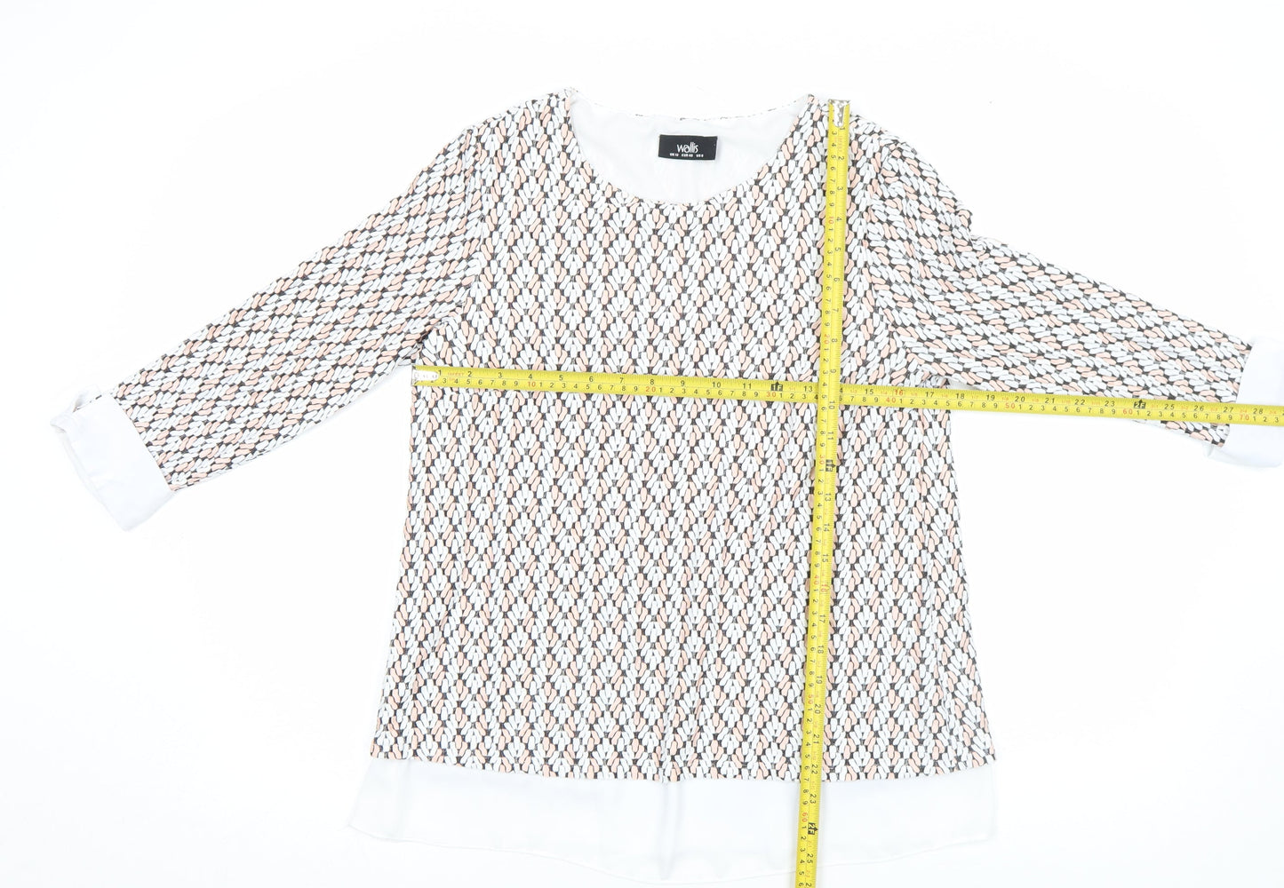 Womens UK Size 12 Wallis Multicoloured Tunic Blouse