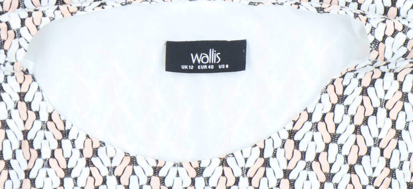 Womens UK Size 12 Wallis Multicoloured Tunic Blouse