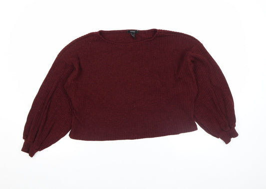 Womens UK Size M FOREVER 21 Red Pullover Jumper