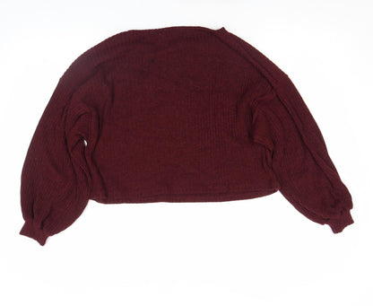 Womens UK Size M FOREVER 21 Red Pullover Jumper