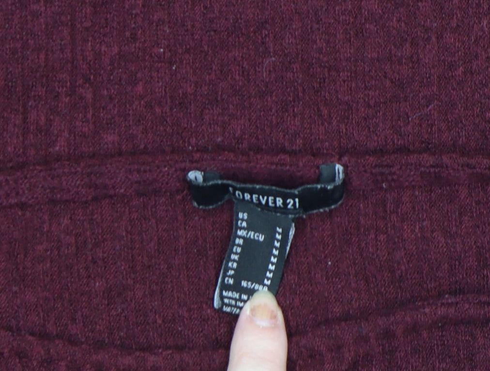 Womens UK Size M FOREVER 21 Red Pullover Jumper