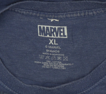 Mens UK Size XL Marvel Blue  T-Shirt