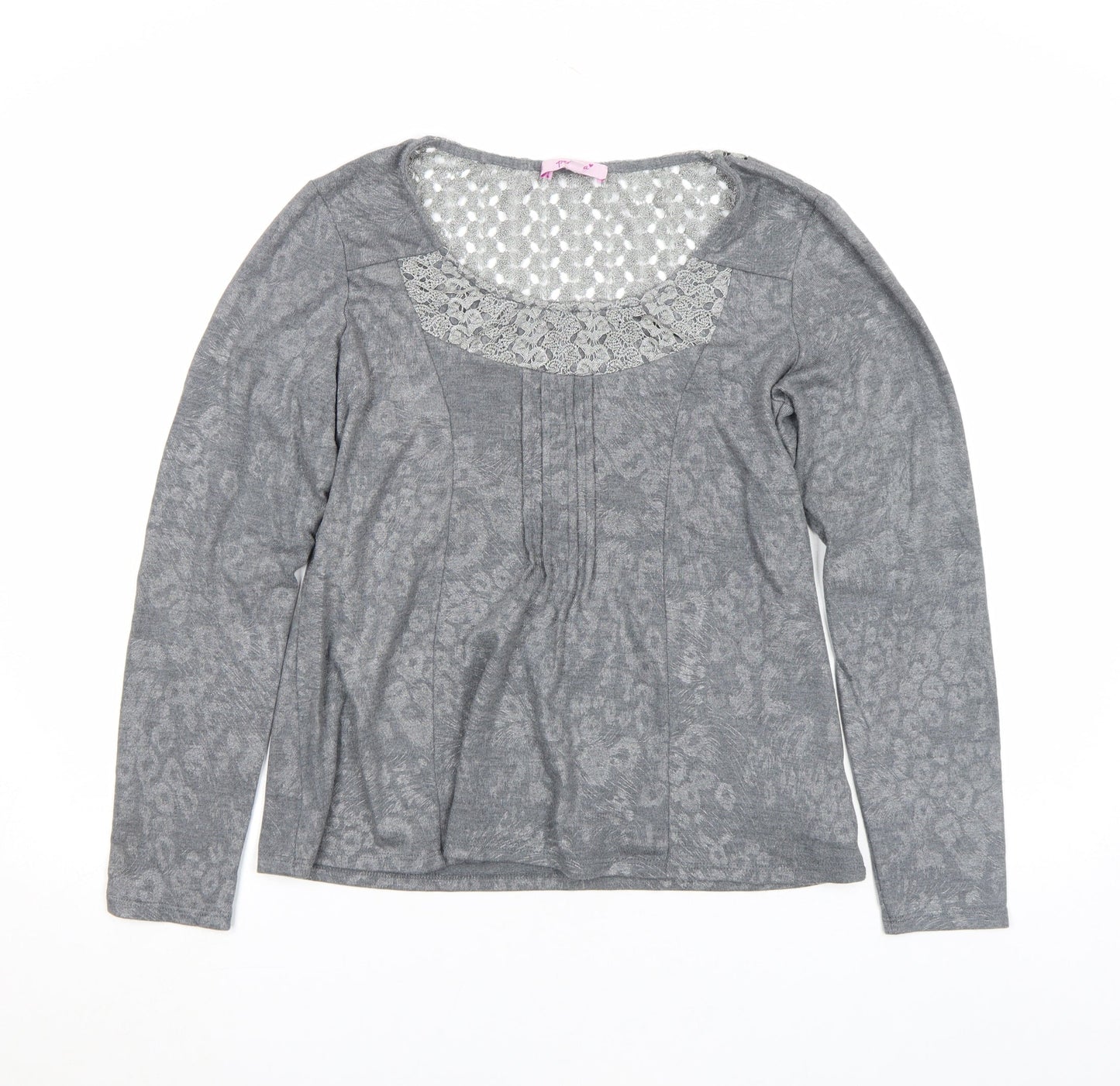 Womens UK Size 12 Marks and Spencer Grey Tunic Blouse
