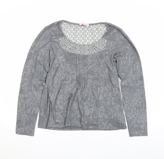 Womens UK Size 12 Marks and Spencer Grey Tunic Blouse