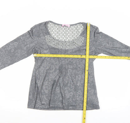 Womens UK Size 12 Marks and Spencer Grey Tunic Blouse