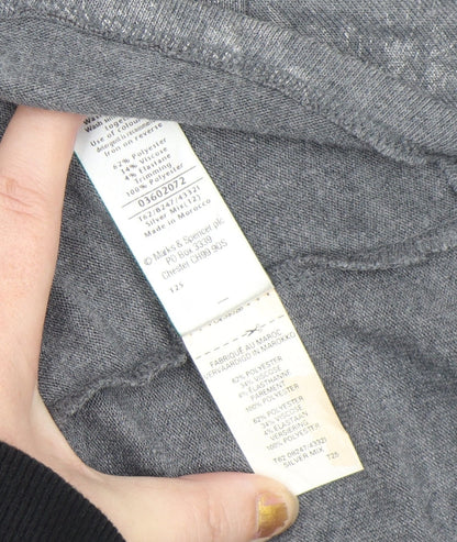 Womens UK Size 12 Marks and Spencer Grey Tunic Blouse