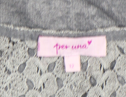 Womens UK Size 12 Marks and Spencer Grey Tunic Blouse