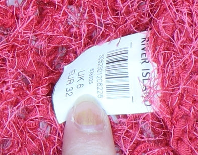 Womens UK Size 6 River Island Pink Cardigan Jumper