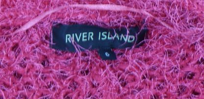 Womens UK Size 6 River Island Pink Cardigan Jumper