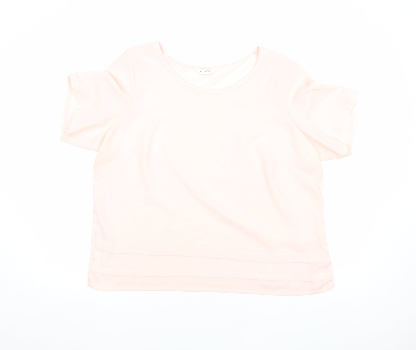 Womens UK Size 16 Marks and Spencer Pink Basic T-Shirt