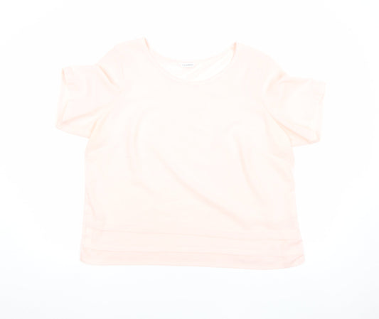 Womens UK Size 16 Marks and Spencer Pink Basic T-Shirt