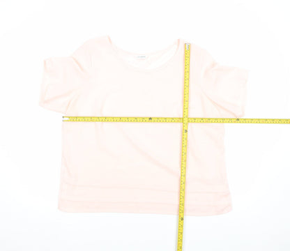 Womens UK Size 16 Marks and Spencer Pink Basic T-Shirt