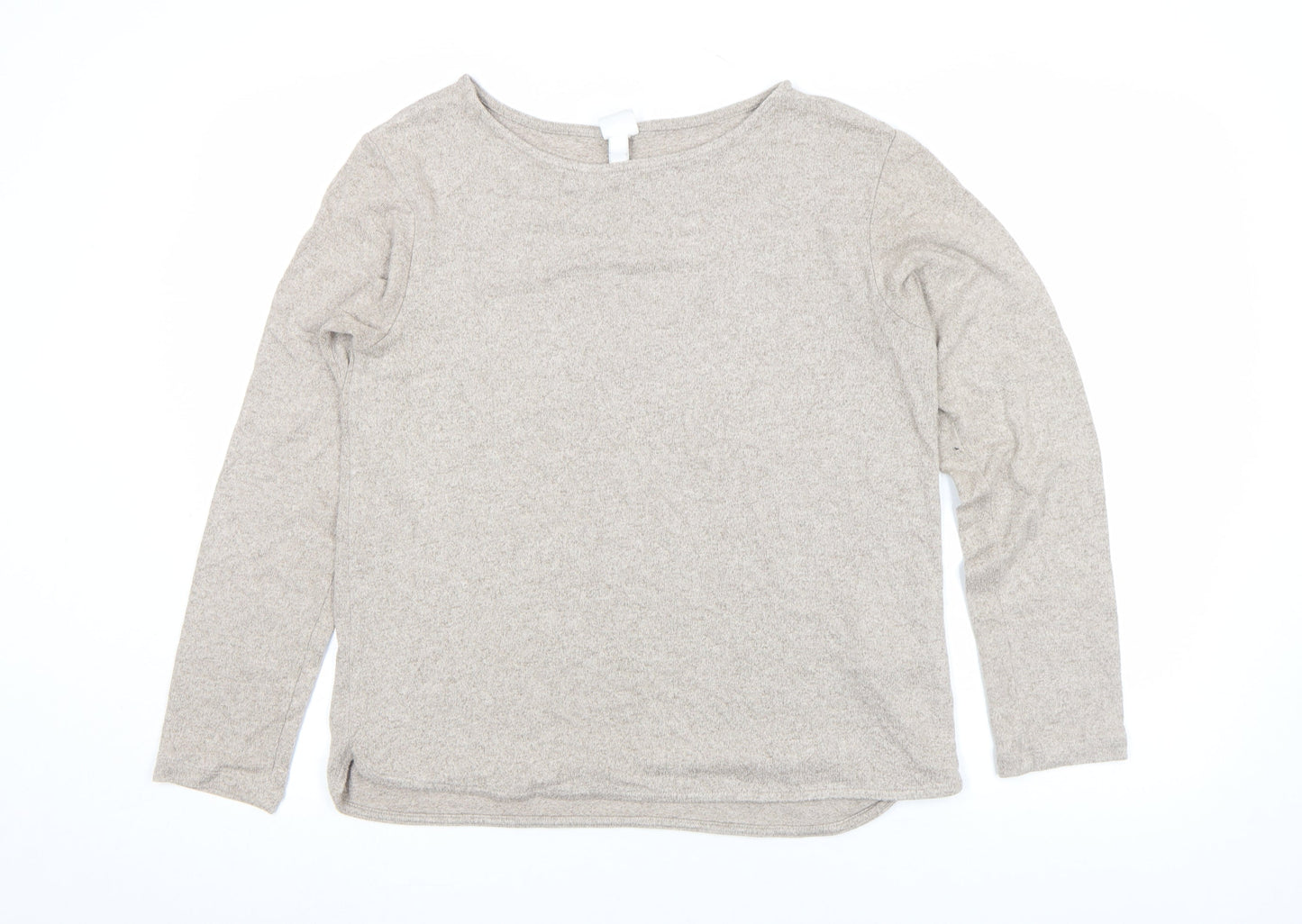 Womens UK Size S H&M Beige Basic T-Shirt