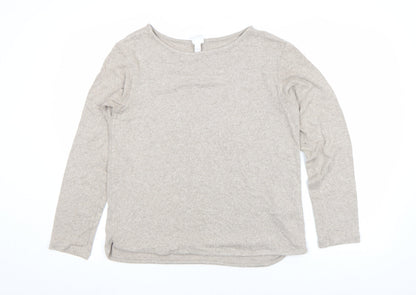 Womens UK Size S H&M Beige Basic T-Shirt