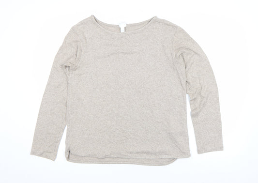Womens UK Size S H&M Beige Basic T-Shirt
