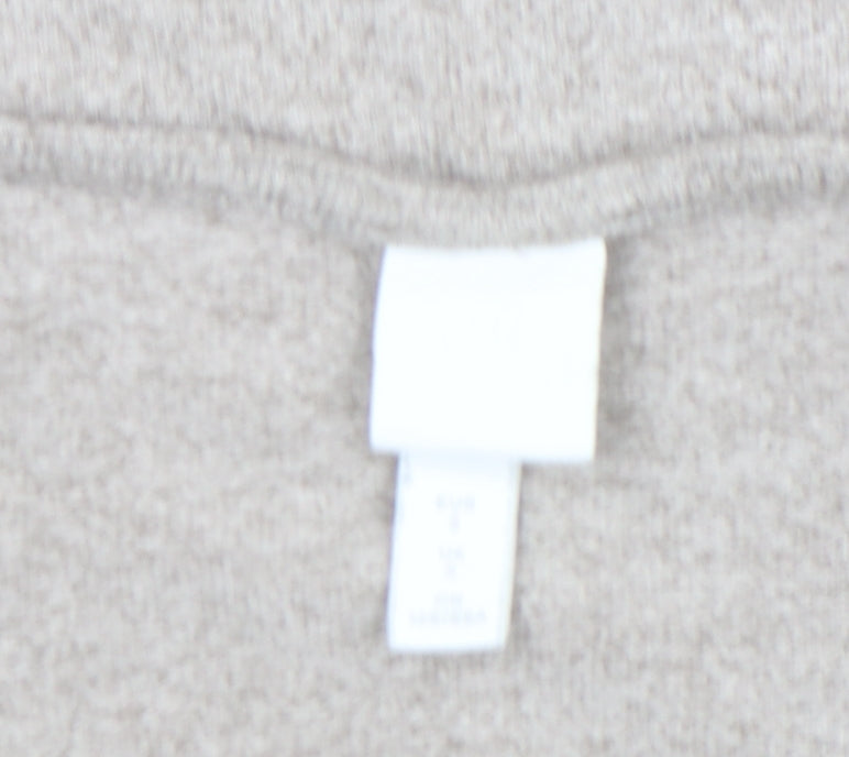 Womens UK Size S H&M Beige Basic T-Shirt
