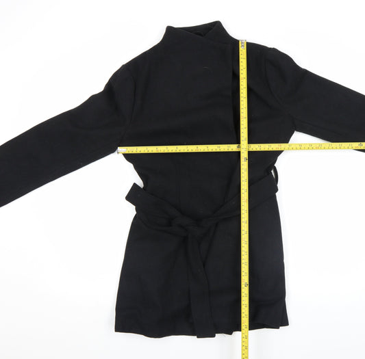 Womens UK Size S French Connection Black Overcoat