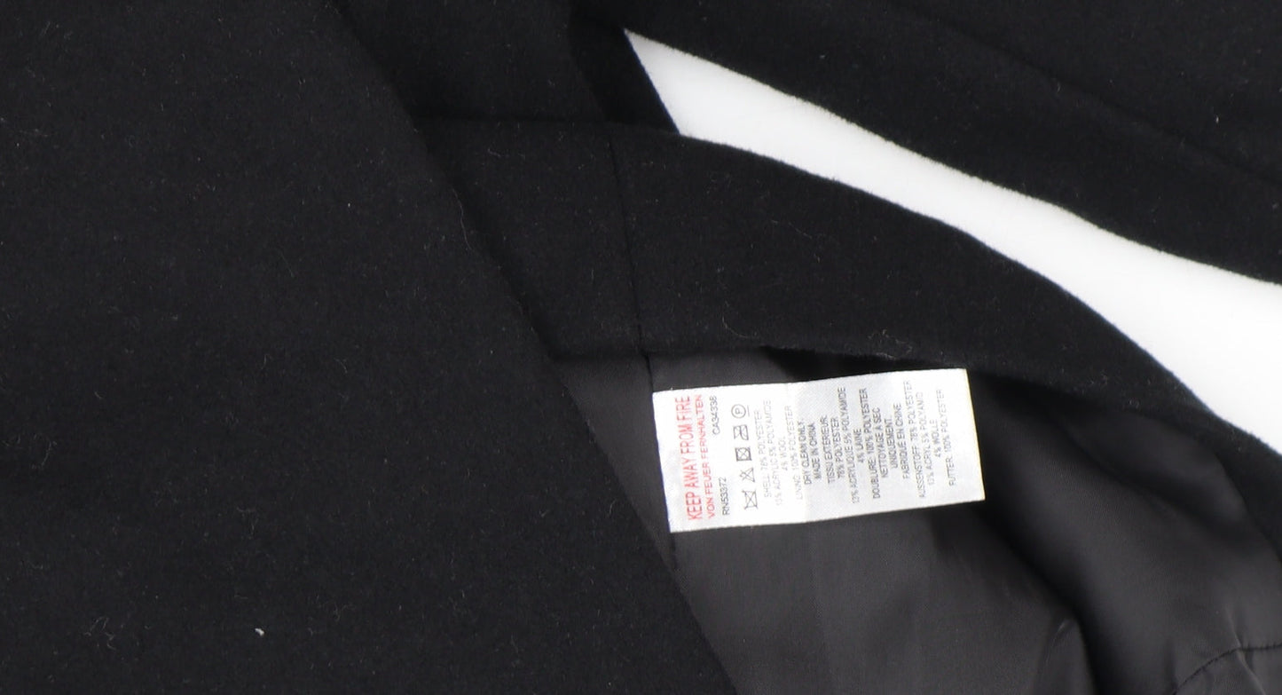 Womens UK Size S French Connection Black Overcoat