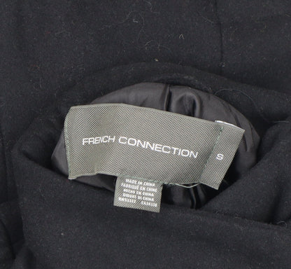 Womens UK Size S French Connection Black Overcoat