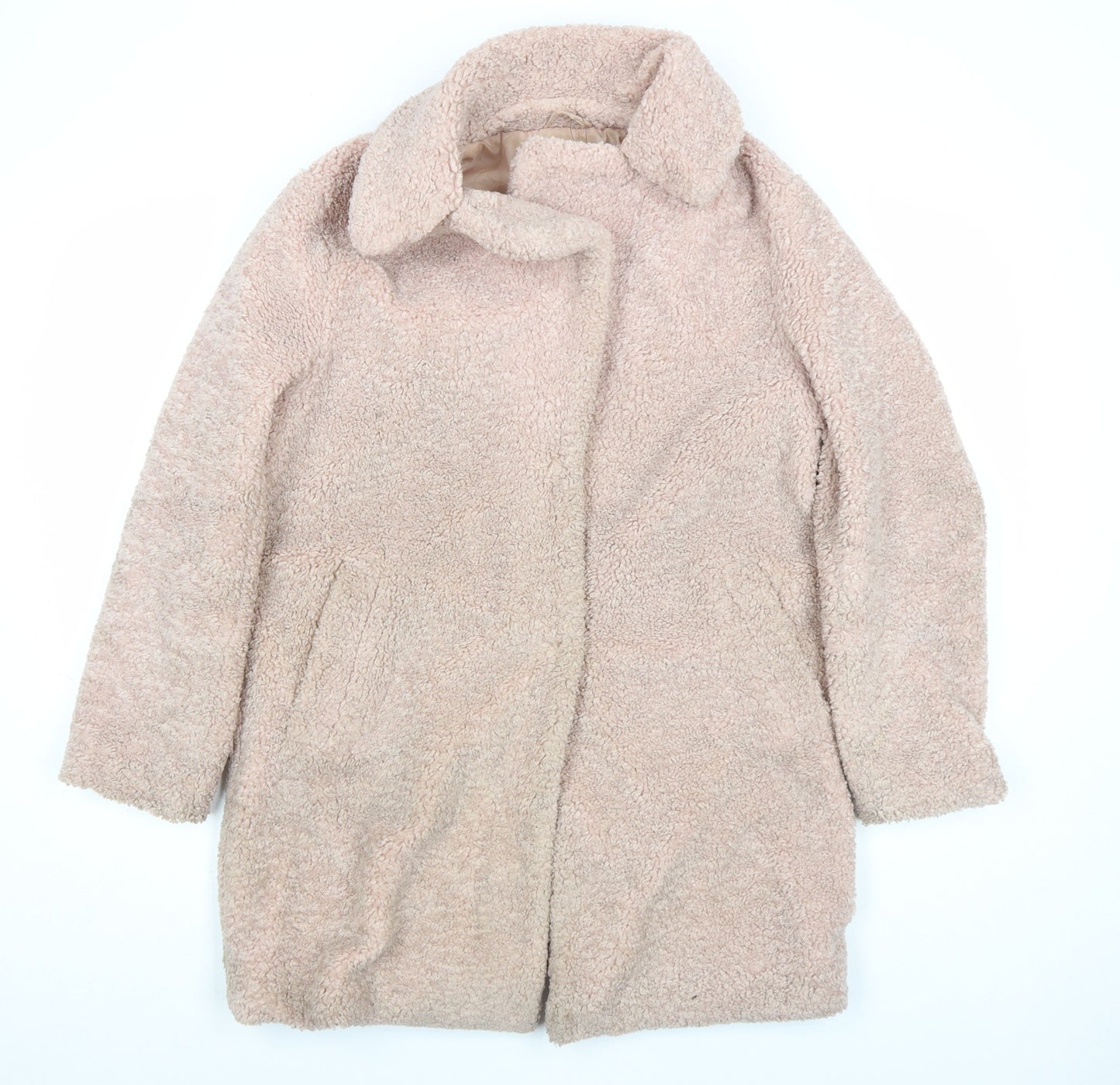 Womens UK Size 10 New Look Beige Overcoat
