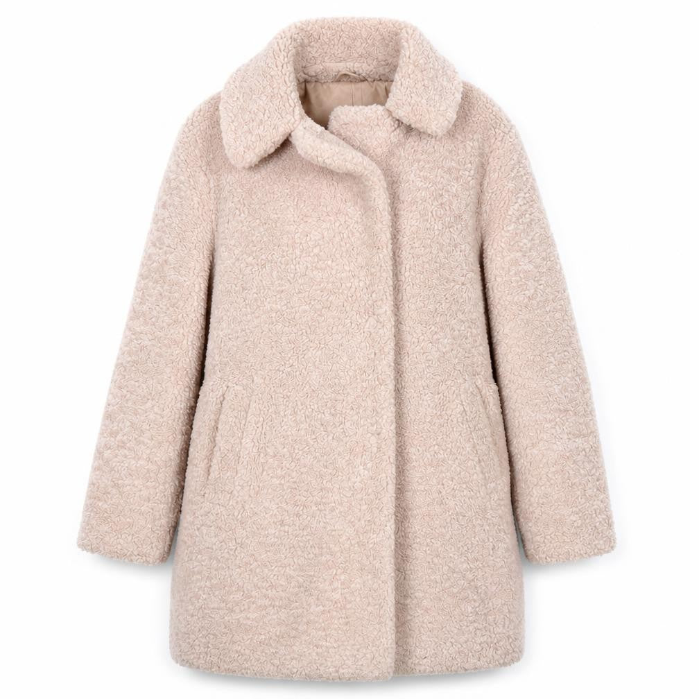 Womens UK Size 10 New Look Beige Overcoat