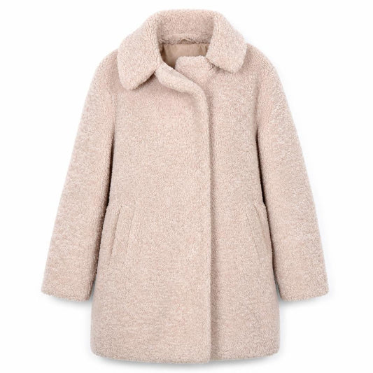 Womens UK Size 10 New Look Beige Overcoat