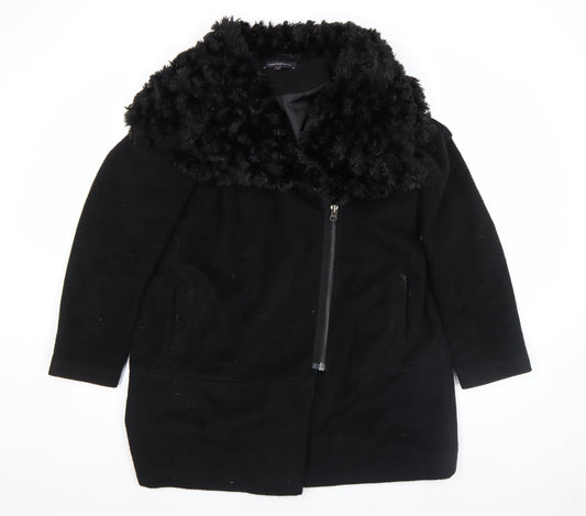 Womens UK Size 16 Marks and Spencer Black Overcoat