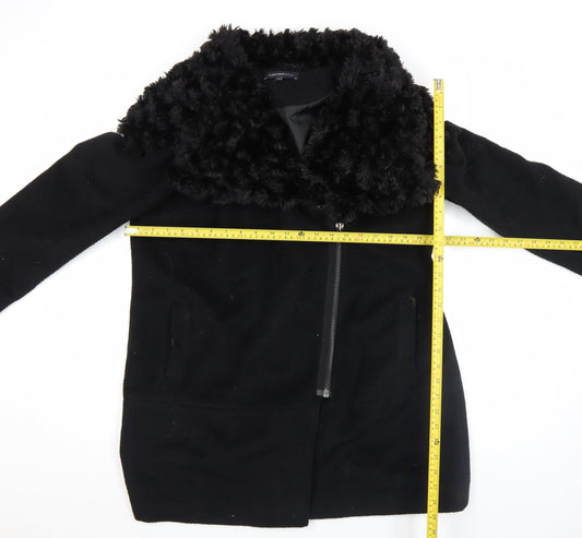 Womens UK Size 16 Marks and Spencer Black Overcoat