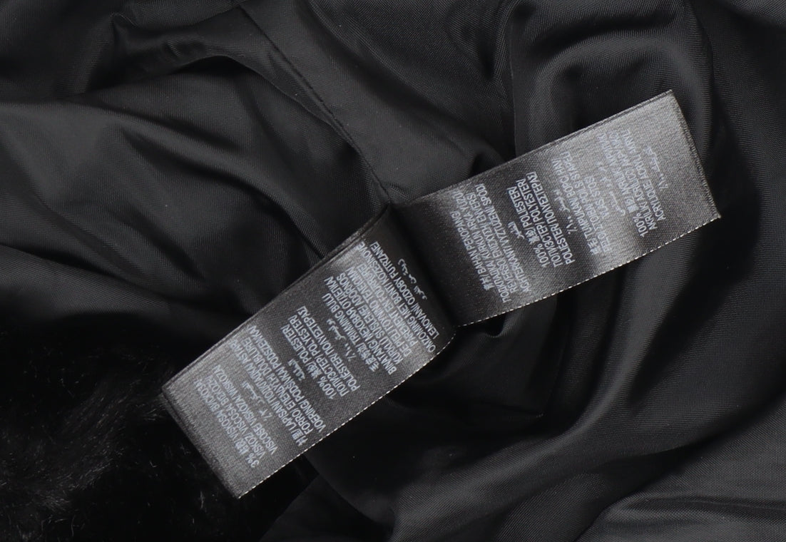 Womens UK Size 16 Marks and Spencer Black Overcoat