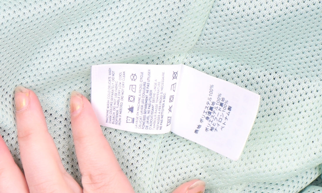Womens UK Size M Lands' End Green Rain Coat