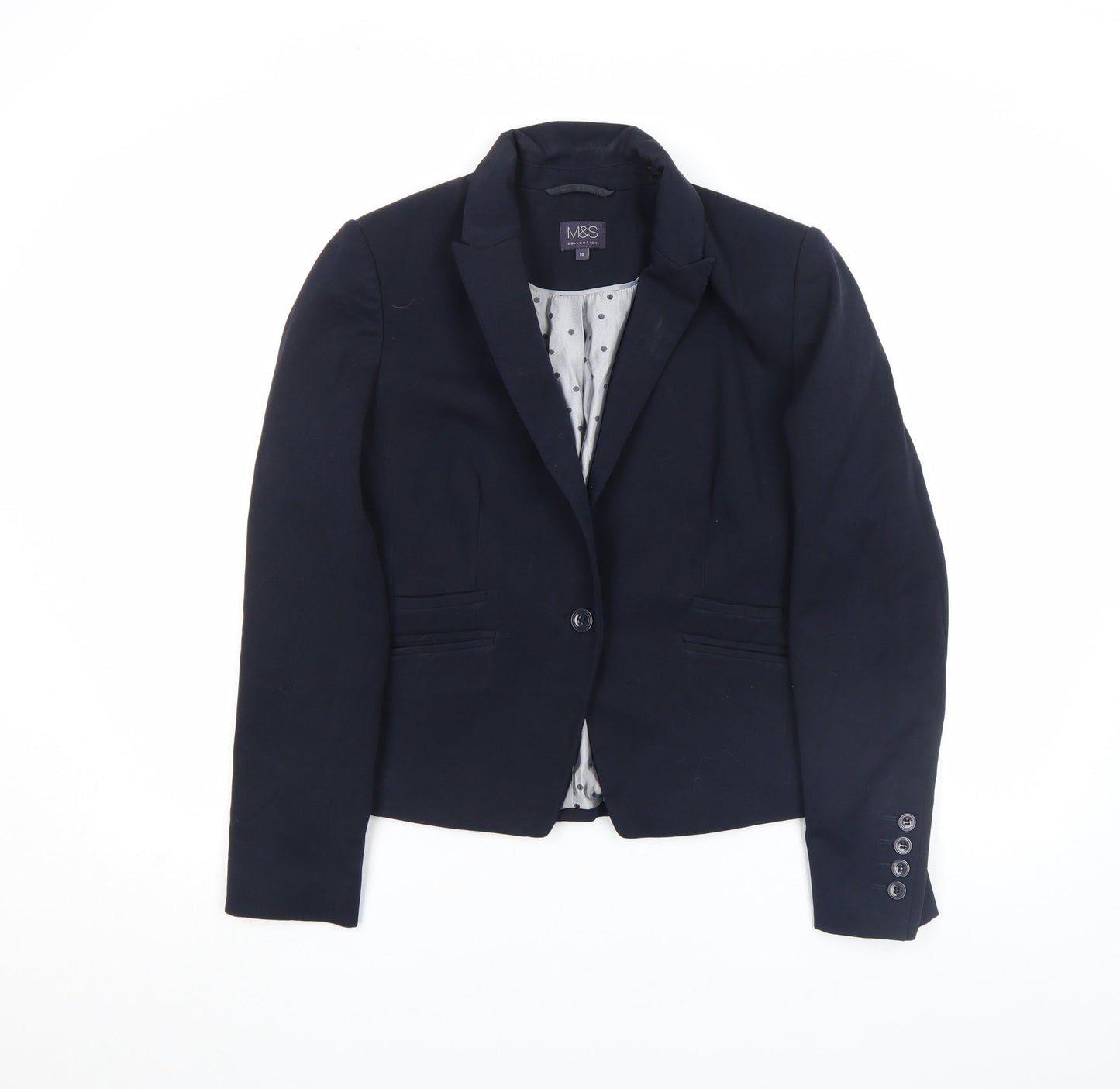 Womens UK Size 10 Marks and Spencer Regular Black Blazer