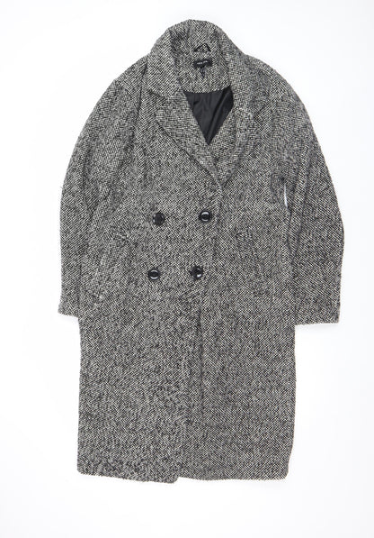 Womens UK Size 10 New Look Black Pea Coat