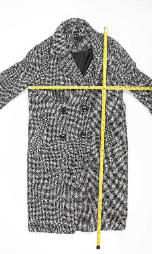 Womens UK Size 10 New Look Black Pea Coat