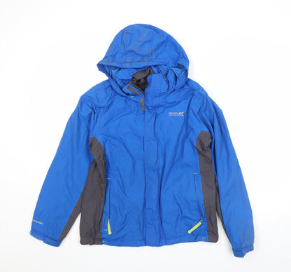 Boys UK Size 11-12 Years Regatta Great Outdoors Blue Rain Coat