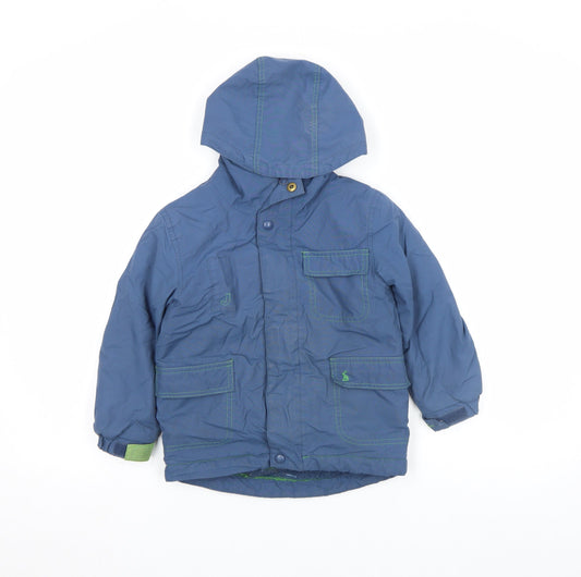 Boys UK Size 3 Years Joules Blue Parka Coat