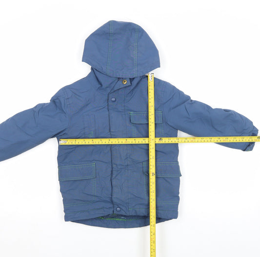 Boys UK Size 3 Years Joules Blue Parka Coat