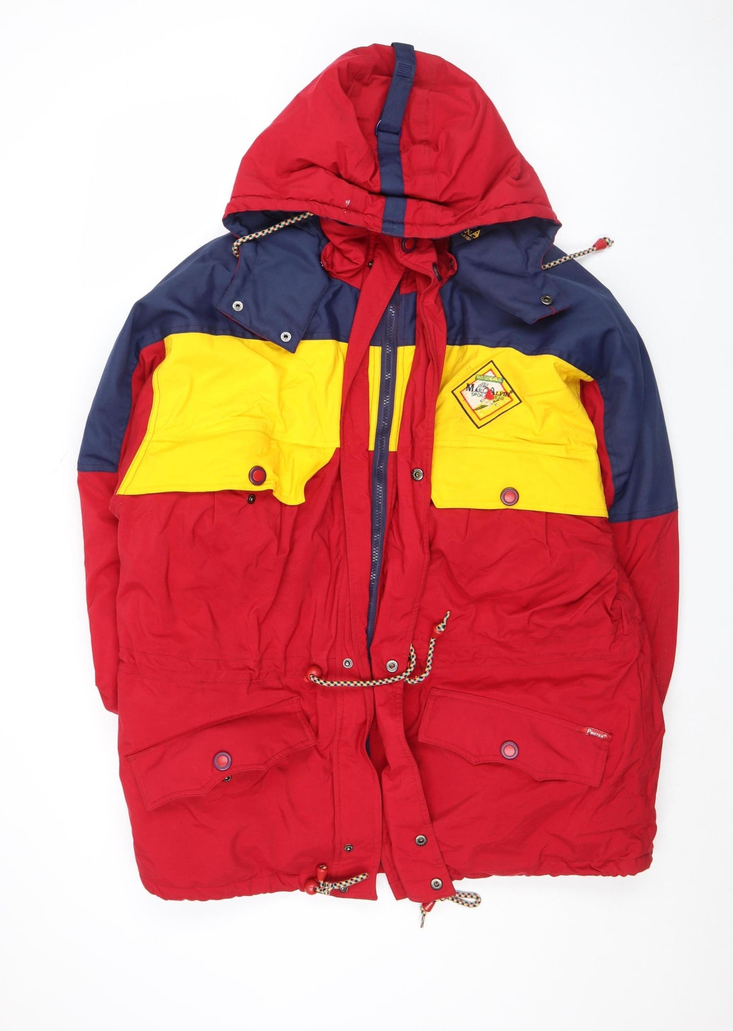 Mens UK Size L Marin Alpin Red Parka Coat